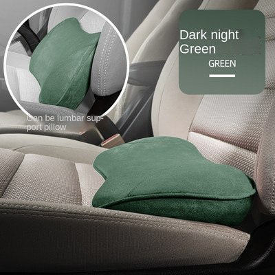 2 viename automobilio sėdynės paaukštinimo pagalvėlė Universali vairuotojo juosmens juosmens pagalvė Pliušinis vieno nugaros atramos kilimėlis Mini užvalkalas