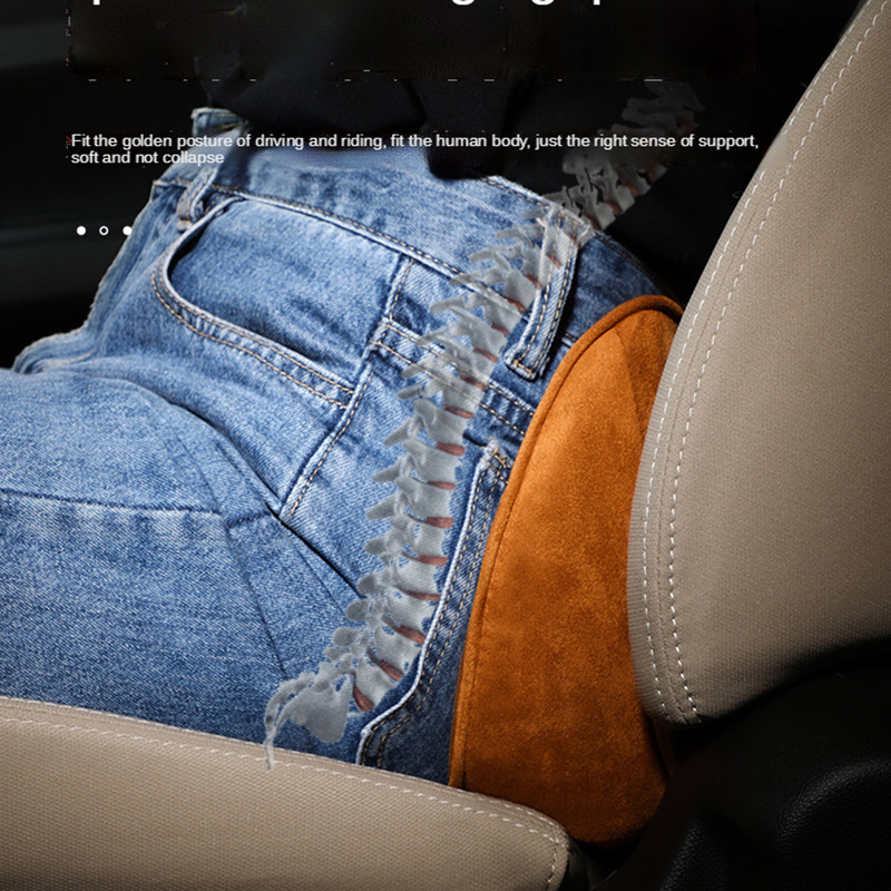 2 viename automobilio sėdynės paaukštinimo pagalvėlė Universali vairuotojo juosmens juosmens pagalvė Pliušinis vieno nugaros atramos kilimėlis Mini užvalkalas