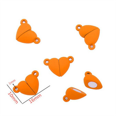 3Sets Mix Strong Love Heart Kerek mágneses kapcsok Fit Rhodium End Class csatlakozók Alkatrész bőr karkötő ékszerek készítéséhez
