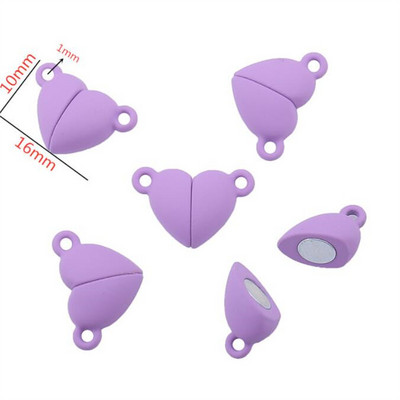 3Sets Mix Strong Love Heart Kerek mágneses kapcsok Fit Rhodium End Class csatlakozók Alkatrész bőr karkötő ékszerek készítéséhez