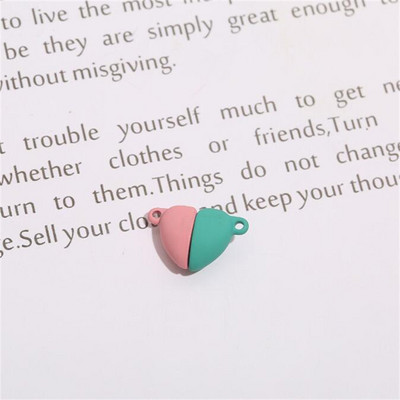 3Sets Mix Strong Love Heart Kerek mágneses kapcsok Fit Rhodium End Class csatlakozók Alkatrész bőr karkötő ékszerek készítéséhez