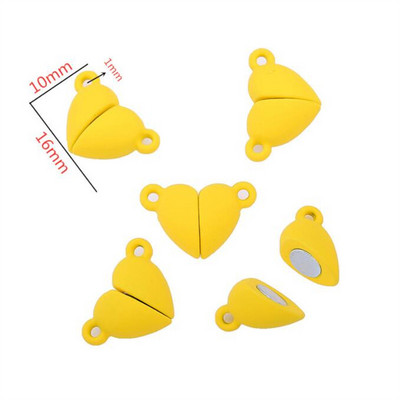 3Sets Mix Strong Love Heart Kerek mágneses kapcsok Fit Rhodium End Class csatlakozók Alkatrész bőr karkötő ékszerek készítéséhez
