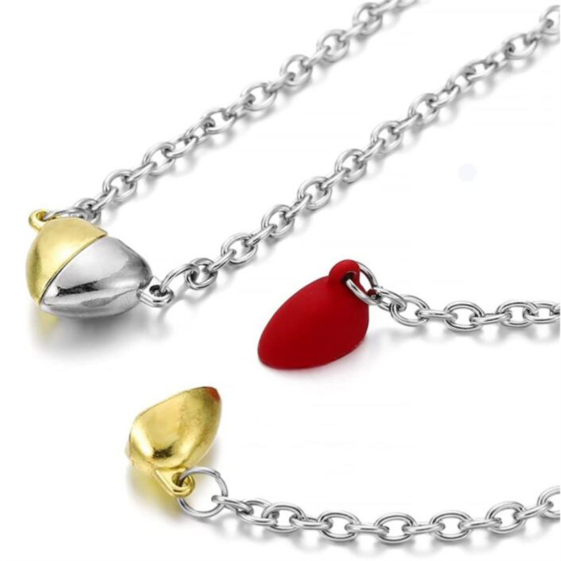 3Sets Mix Strong Love Heart Kerek mágneses kapcsok Fit Rhodium End Class csatlakozók Alkatrész bőr karkötő ékszerek készítéséhez