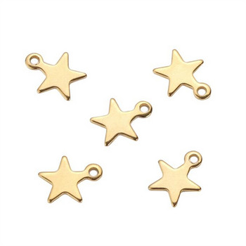 20 τμχ 10 x 8mm ανοξείδωτο ατσάλι στερεό Hollow Star Charms κρεμαστό για DIY κολιέ Βραχιόλι Κοσμήματα Making Findings Αξεσουάρ