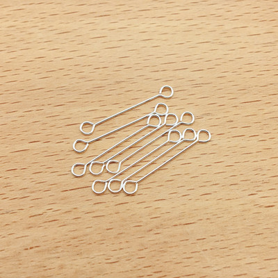 50 vnt. 15/20/25/40 mm metalo plieno dvigubų akių kaiščių auskarų sujungimo strypas, skirtas pasidaryk pats papuošalams gaminti auskarų jungčių kaiščių radiniai