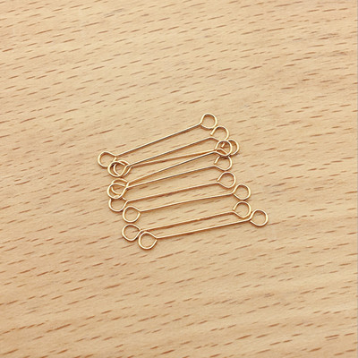 50 vnt. 15/20/25/40 mm metalo plieno dvigubų akių kaiščių auskarų sujungimo strypas, skirtas pasidaryk pats papuošalams gaminti auskarų jungčių kaiščių radiniai