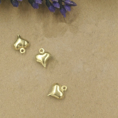 50db 7,5X9,5mm réz szívvarázs medálok Choker készítéséhez nyaklánc karkötő fülbevaló ékszer barkács kiegészítők