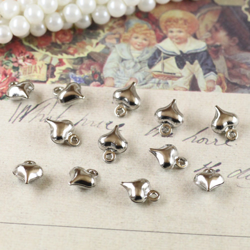 50db 7,5X9,5mm réz szívvarázs medálok Choker készítéséhez nyaklánc karkötő fülbevaló ékszer barkács kiegészítők