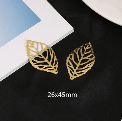 50 db kézműves üreges levelek medál arany varázs filigrán ékszerek készítése bevont vintage DIY medál nyaklánc ékszer készítés ezüst