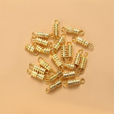 20 vnt. Cilindriniai Tvirtinimo elementai Sagtis Uždaryta Sraigtiniai Užsegimai Apyrankės Jungtys „Pasidaryk pats“ papuošalų gamyboje Priedai, reikmenys