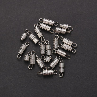 20 vnt. Cilindriniai Tvirtinimo elementai Sagtis Uždaryta Sraigtiniai Užsegimai Apyrankės Jungtys „Pasidaryk pats“ papuošalų gamyboje Priedai, reikmenys