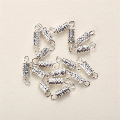 20 vnt. Cilindriniai Tvirtinimo elementai Sagtis Uždaryta Sraigtiniai Užsegimai Apyrankės Jungtys „Pasidaryk pats“ papuošalų gamyboje Priedai, reikmenys