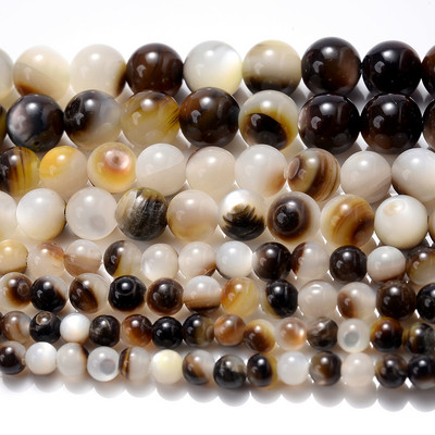 68-142Pcs 3 4 5 6mm Στρογγυλές χάντρες με κοχύλι φυσικό κέλυφος Χάντρες από μαργαριτάρι Spacer χάντρες για κοσμήματα κατασκευής DIY Βραχιόλι κολιέ