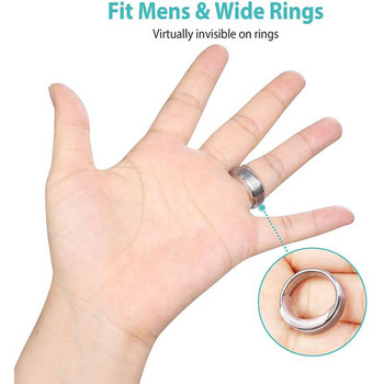 8 τεμάχια/σετ σιλικόνης αόρατος ρυθμιστής μεγέθους δαχτυλιδιού για χαλαρό στεγανοποιητικό στεγανοποιητικό δαχτυλίδι στεγανοποιητικό δαχτυλίδι προστατευτικό εργαλείο κοσμημάτων Χονδρική