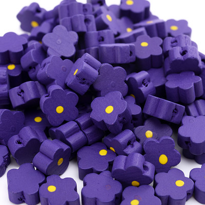 10/30/50PCS 12mm Πολύχρωμες Ξύλινες Χάντρες λουλουδιών για Χειροποίητη Κατασκευή Κοσμημάτων DIY Βραχιόλι Κολιέ Ξύλινες Χάντρες Αξεσουάρ