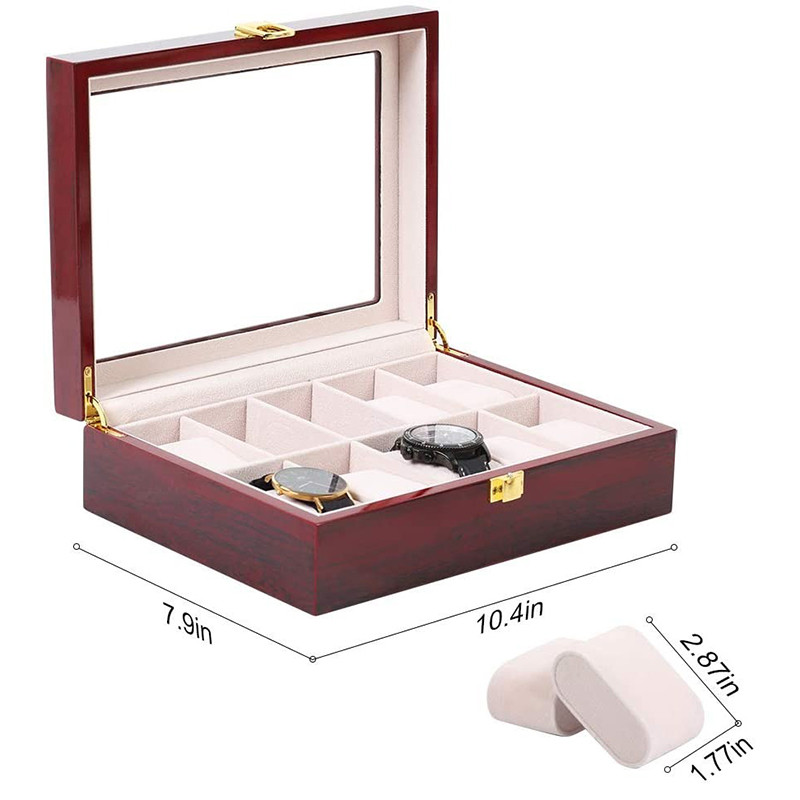 Veliki luksuzni organizator kutije za sat Drveni 20 utora Ekstra velika kutija za sat Kutija Prikaz Muški satovi Stakleni gornji poklopac Ideje za darove