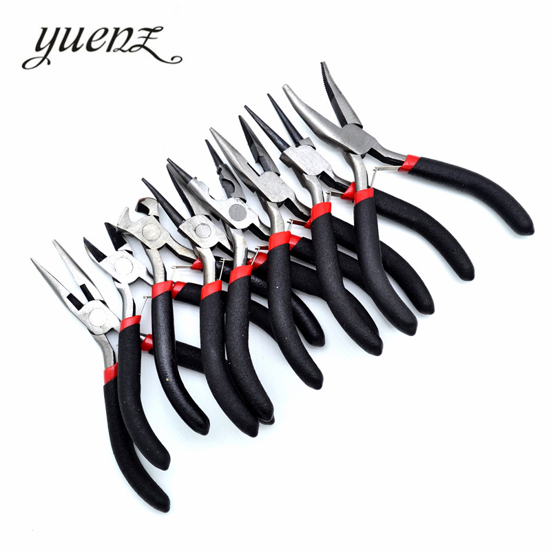 YuenZ 1 db rozsdamentes acél tűfogó ékszerkészítő kéziszerszám fekete 12,5cm X1