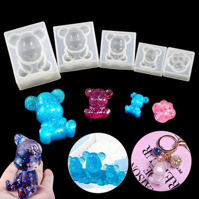 1 τμχ Cute Fashion Silicone Bear Paw Print Shape Καλούπια UV For Resin Jewelry DIY Mold Καλούπια ρητίνης για κοσμήματα DIY Wedding Party