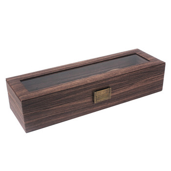 6-Bit Wood Box Organizer Ανδρικά ρολόγια Vintage Luxury Wood Storage Boxes Κουτιά ρολογιών Θήκη συσκευασίας Κιβώτια δώρου