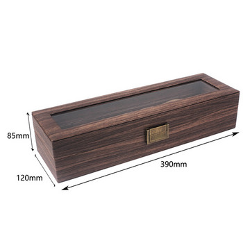 6-Bit Wood Box Organizer Ανδρικά ρολόγια Vintage Luxury Wood Storage Boxes Κουτιά ρολογιών Θήκη συσκευασίας Κιβώτια δώρου