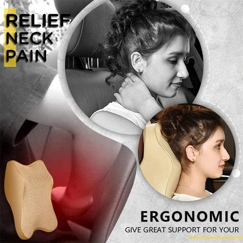 Autoistme peatoe kaelatoe padi Ergonoomiline auto kaelapadi, vastupidav mäluvahuga autoistme reguleeritav kaelatugi