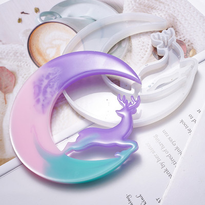 DIY Silikonski Bajka Mjesec Popis životinja Jednorog Anđeo Mačić Jelen Kalupi Alati za nakit UV kalupi od smole