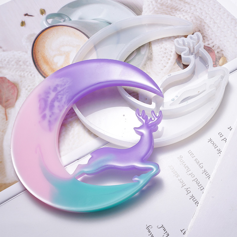 DIY Silikonski Bajka Mjesec Popis životinja Jednorog Anđeo Mačić Jelen Kalupi Alati za nakit UV kalupi od smole