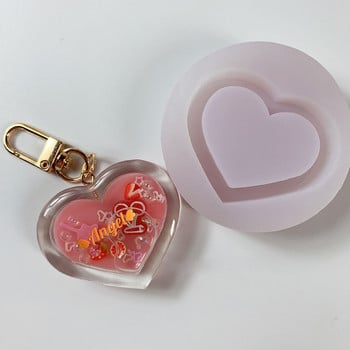 Σιλικόνη Quicksand Shaker Mold Butterfly Love Heart Peach Cloud Εποξειδική Ρητίνη DIY Κοσμήματα Κολιέ Κρεμαστό Χειροτεχνία Εργαλεία χύτευσης