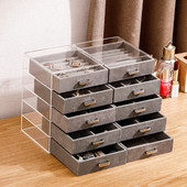 Akril átlátszó ékszertároló doboz asztali kijelzős többrétegű ékszertartó doboz kozmetikai kirakat kóbor gyerekeknek