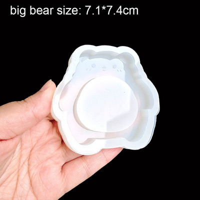 DIY Pig Bear formájú szilikon shaker forma epoxigyanta forma ékszer szerszám ékszer kiegészítők