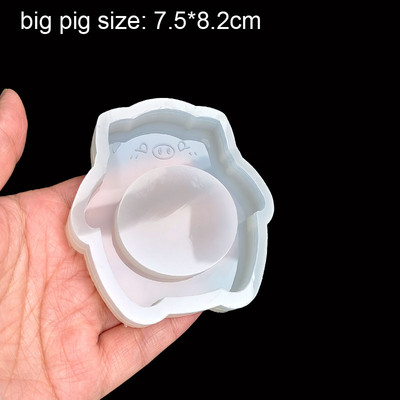 DIY Pig Bear formájú szilikon shaker forma epoxigyanta forma ékszer szerszám ékszer kiegészítők