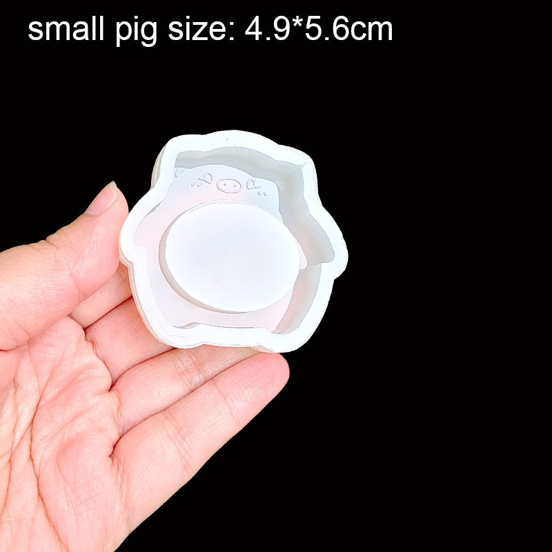 DIY Pig Bear formájú szilikon shaker forma epoxigyanta forma ékszer szerszám ékszer kiegészítők