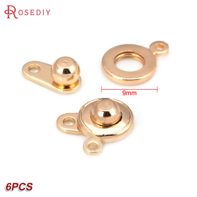 7,5 мм 9 мм златен цвят сребърен цвят месинг или желязо кръгли копчета закопчалки гривни закопчалки Направи си сам бижута находки аксесоари на едро