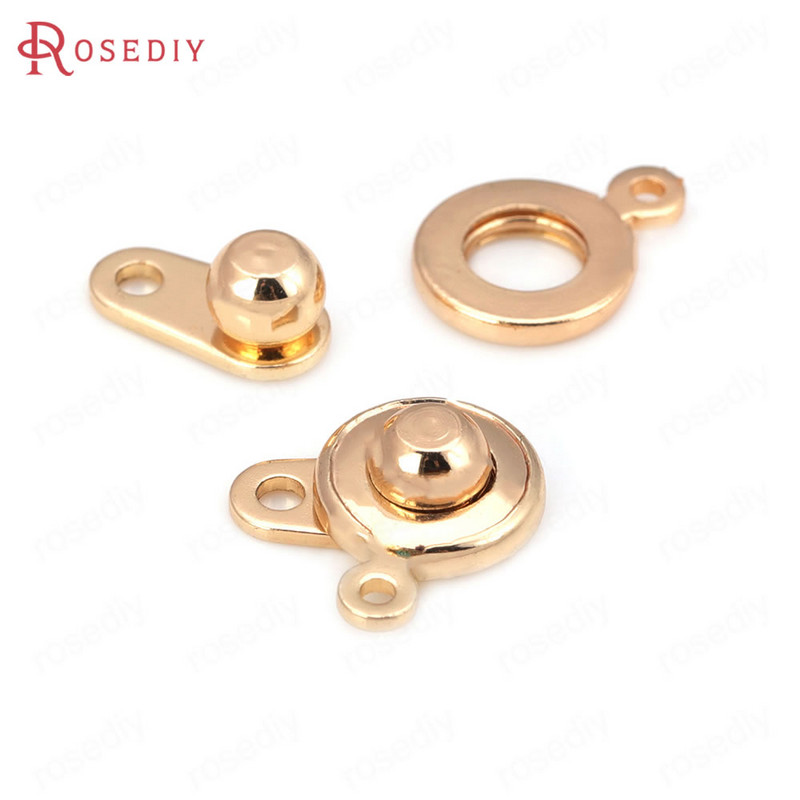 7,5 мм 9 мм златен цвят сребърен цвят месинг или желязо кръгли копчета закопчалки гривни закопчалки Направи си сам бижута находки аксесоари на едро