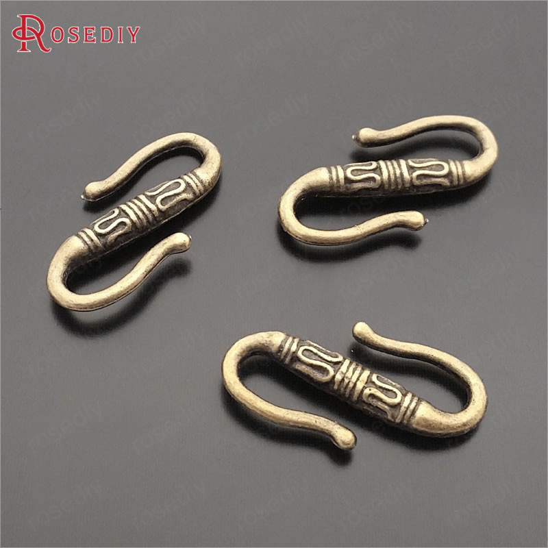 (29367) 50PCS 22x11MM Antikni stil od legure cinka S Shaps narukvice ogrlice Connect kopče Diy nakit Nalazi Dodaci