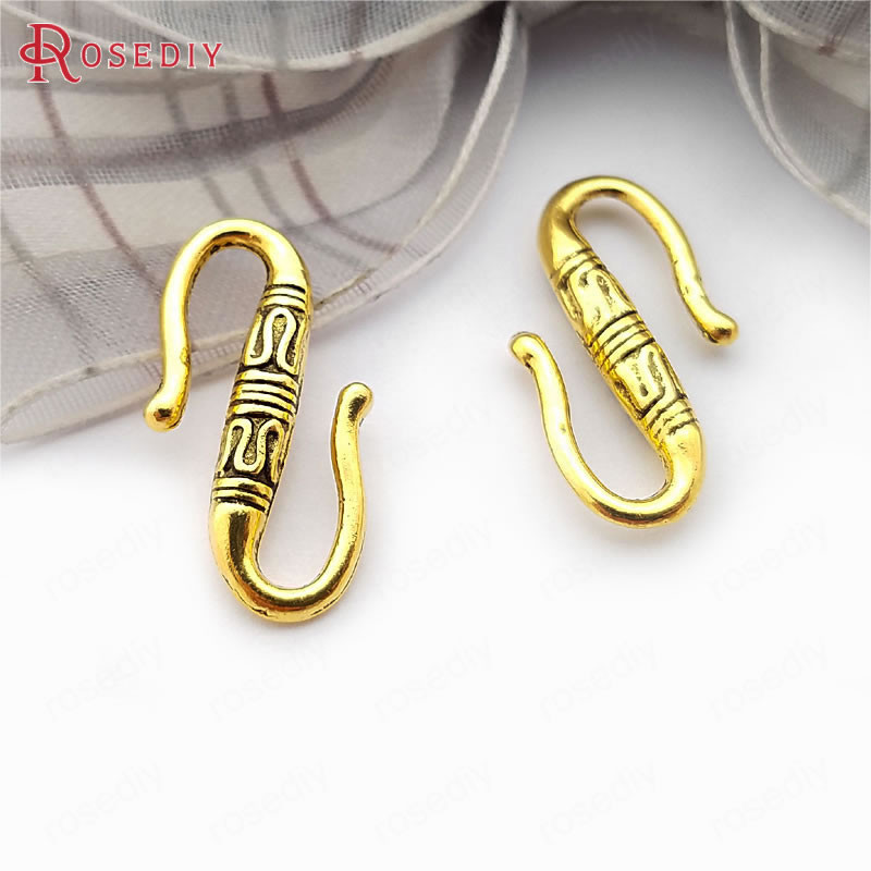 (29367) 50PCS 22x11MM Antikni stil od legure cinka S Shaps narukvice ogrlice Connect kopče Diy nakit Nalazi Dodaci