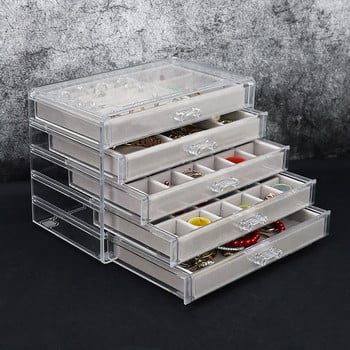 Ακρυλικά κοσμήματα Boxes Organizer Εξατομικευμένα σκουλαρίκια Κολιέ Δαχτυλίδι Κουτί αποθήκευσης Αδέσποτα παιδικά κοσμήματα κουτιά για γυναίκες Βάση προβολής