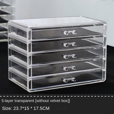 Akrilo papuošalų dėžutės Organizatorius Asmeniniai auskarai Kaklo papuošalai Žiedas laikymo dėžutė Pasiklydusių vaikų papuošalų dėžutė moterims stendas