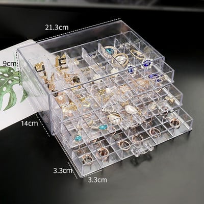 Luksuzne kutije za nakit za naušnice Izložba Prozirna akrilna kutija za nakit Organizator Ladica Prstenje Kutija za pohranu Ogrlica Stray Kids