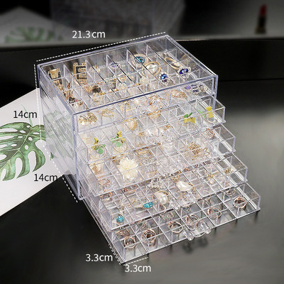 Luksuzne kutije za nakit za naušnice Izložba Prozirna akrilna kutija za nakit Organizator Ladica Prstenje Kutija za pohranu Ogrlica Stray Kids