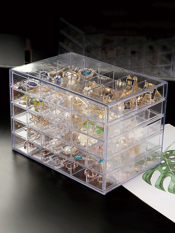 Luksuzne kutije za nakit za naušnice Izložba Prozirna akrilna kutija za nakit Organizator Ladica Prstenje Kutija za pohranu Ogrlica Stray Kids
