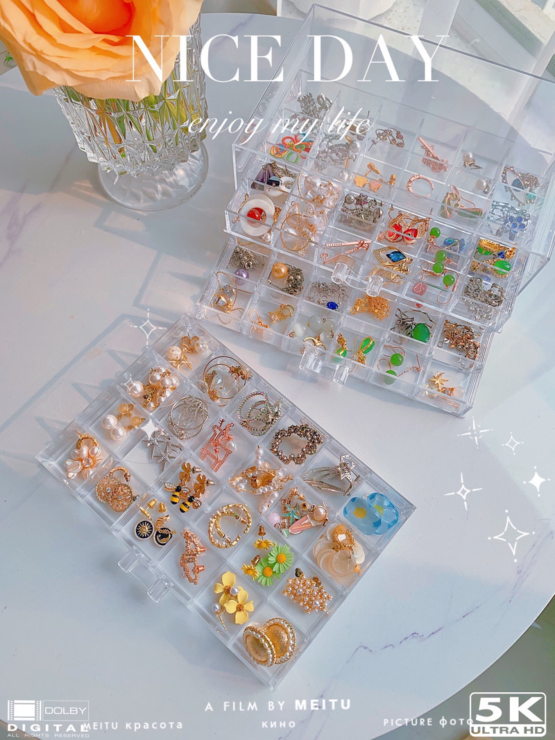 Luksuzne kutije za nakit za naušnice Izložba Prozirna akrilna kutija za nakit Organizator Ladica Prstenje Kutija za pohranu Ogrlica Stray Kids