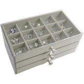 Skaidrus papuošalų dėžutės organizatorius akrilo vitrinos dėklas 45 tinklelio auskarai juvelyras moterims žiedų karolių laikymo dėžutė