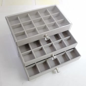 Διάφανη κοσμηματοθήκη Organizer Ακρυλική θήκη 45 Grid Earrings Jeweler Organizer για γυναίκες Δαχτυλίδι κολιέ Κουτί αποθήκευσης