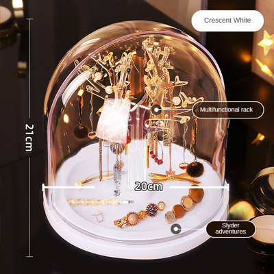 Luxus ékszer rendszerező lógó kijelző fülbevaló nyaklánc bársony akril átlátszó tároló ékszertartó haj kóbor gyerekek