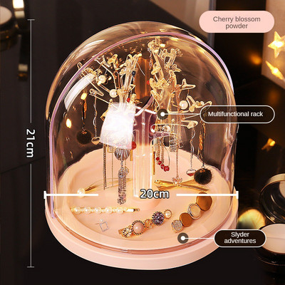 Luxus ékszer rendszerező lógó kijelző fülbevaló nyaklánc bársony akril átlátszó tároló ékszertartó haj kóbor gyerekek