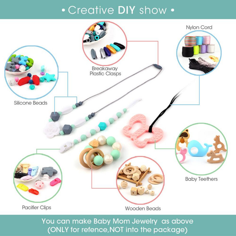 50 pari plastičnih kopči za silikonske ogrlice za zube Duda DIY sigurnosna kopča za narukvice za bebe Lanac Lobster kopča