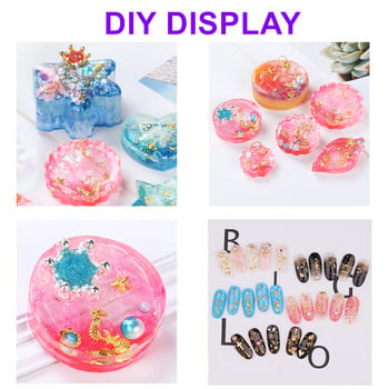 3D Mix Mini Metal Εποξειδική Ρητίνη Γεμίσματα Gear Star Moon Nail Art Frame Decor Filler αξεσουάρ για DIY UV Crafts Κατασκευή κοσμημάτων