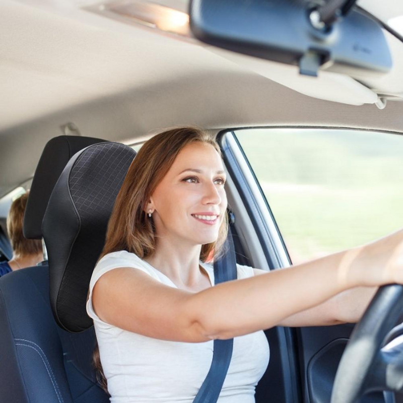 Mäluvahust kaelapadi auto Mugav iste toetab nimmeosa seljatuge Autoistme peatoe padjad kaelavalu leevendamiseks