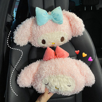 Χαριτωμένο μαλακό ροζ πούδρα Κορίτσι Καρδιά Merlot Rabbit βελούδινο προσκέφαλο αυτοκινήτου Marshmallow Μαξιλάρι λαιμού